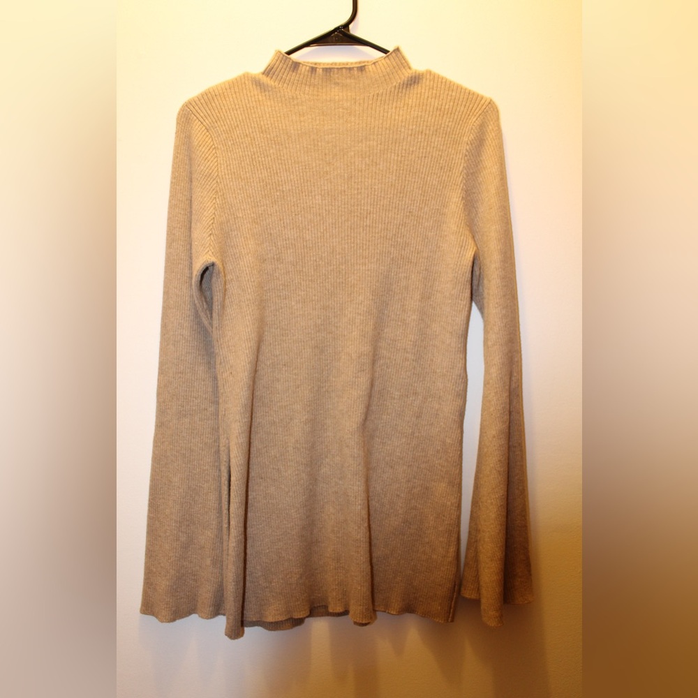 Meshki Classic Tan Turtleneck Sweater